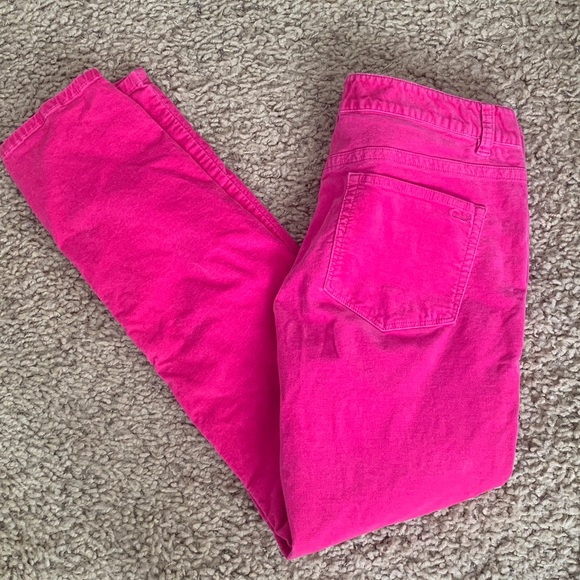 Vineyard Vines Ladies Sz 6 pink Spring Velvet Texture Slim 5-pocket Pants - Picture 2 of 10